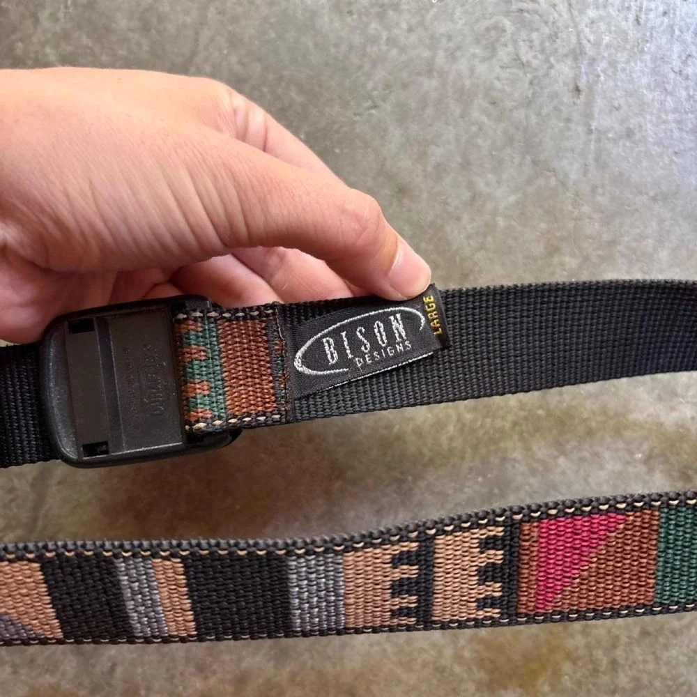 Bison Designs multicoloured belt   Mens Size Large